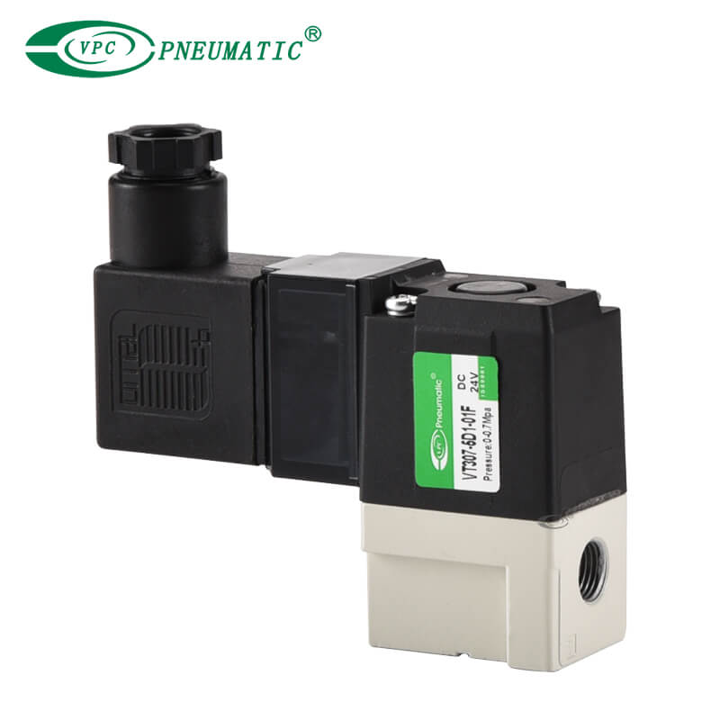 VT307 Series Direct Poppet Type 3 Port Solenoid Valve (Rubber Seal)