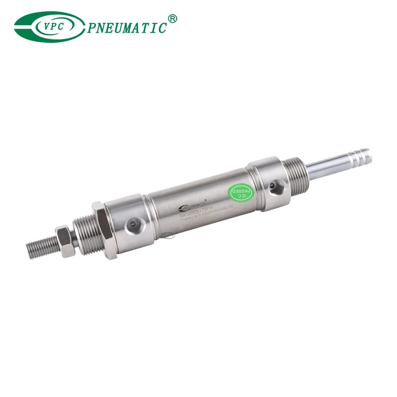 أسطوانة صغيرة من الفولاذ المقاوم للصدأ من سلسلة MA، من النوع المسطح، ذات تجويف كبير للمعايير الأوروبية