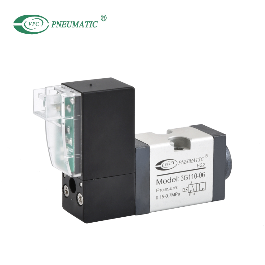 3G110 Series 3/2 Way صمام الملف اللولبي المفرد ، 15 مللي ثانية وقت استجابة