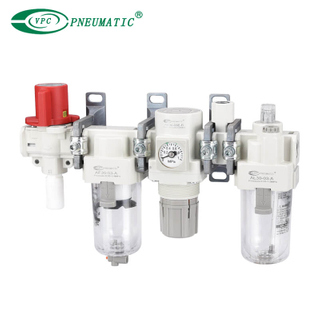 وحدات FRL من سلسلة AC20-D إلى AC60-D مزودة بصمام ثلاثي المنافذ لتخفيف الضغط