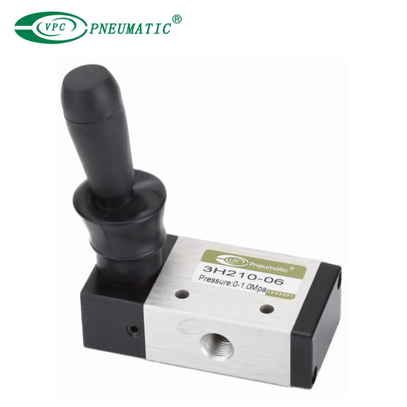 صمام دفع يدوي من سلسلة 3H بموضعين و3 منافذ