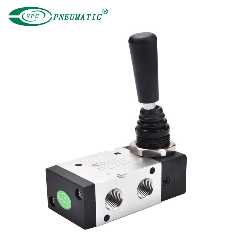 صمام دفع يدوي من سلسلة 3H بموضعين و3 منافذ