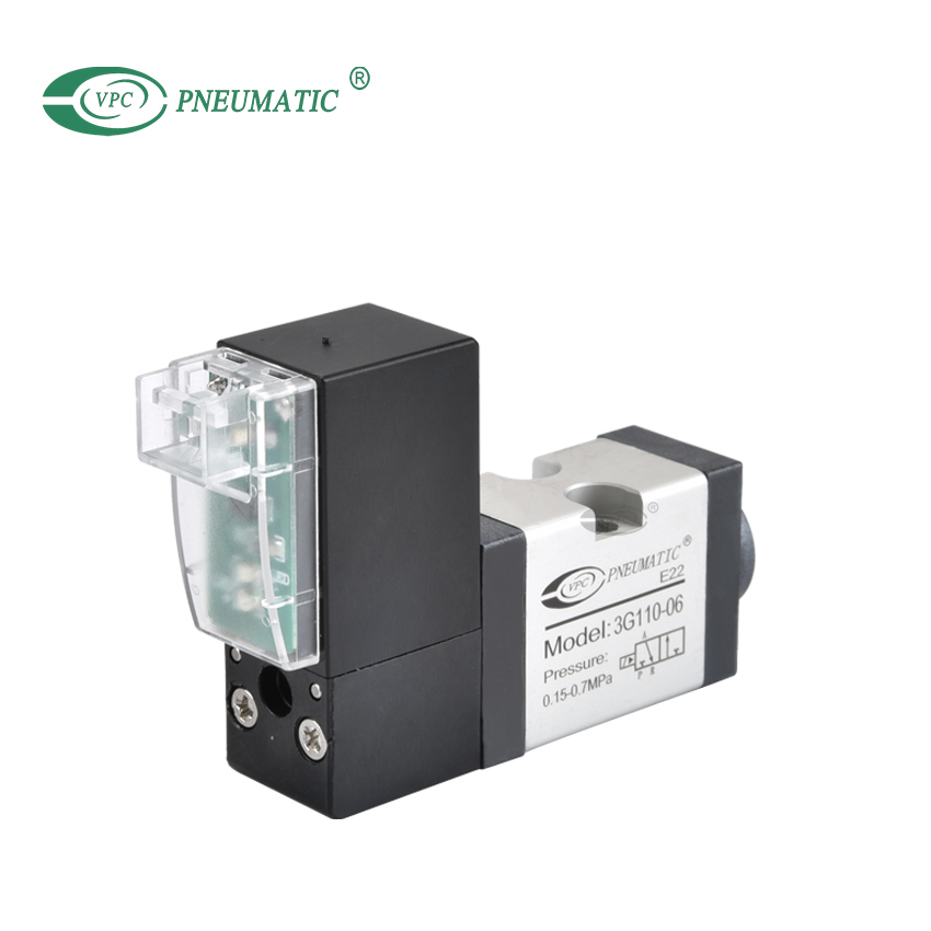 3G110 Series 3/2 Way صمام الملف اللولبي المفرد ، 15 مللي ثانية وقت استجابة