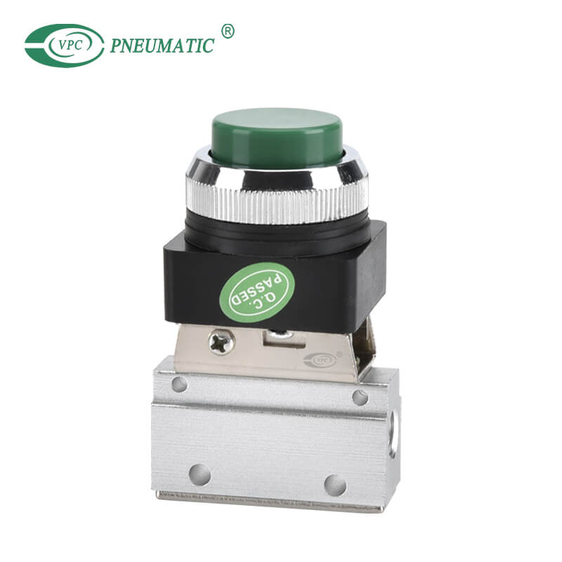 صمام ميكانيكي من سلسلة M221، 2 موضع، 2 منفذ، زر محدب