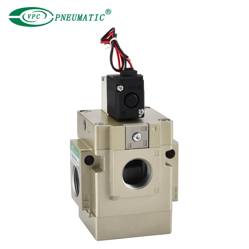 VG342 Series Pilot يعمل Poppet Type 3 Port Solenoid Valve (ختم المطاط)