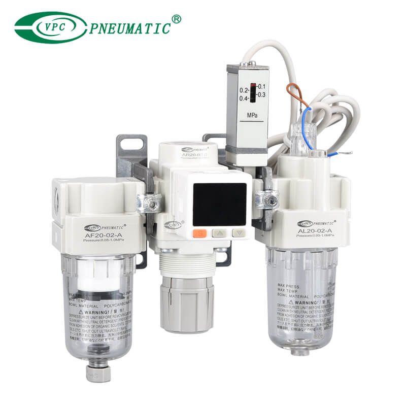 وحدات AC20-A إلى AC60-A FRL مع مفتاح الضغط
